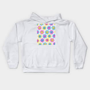 Pansexual Flower Faces Kids Hoodie